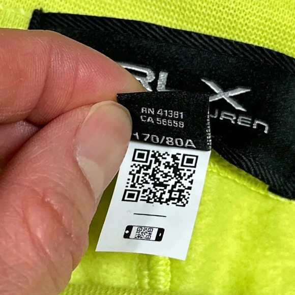 RLX Ralph  Lauren Magic Fleece Neon Yellow Sweat Shorts Mens Small - Picture 10 of 11